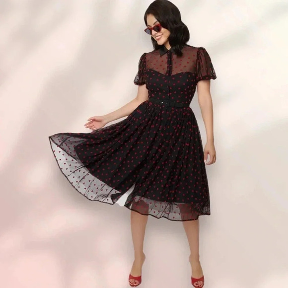 Unique Vintage Whimsigoth Knee length Dress Size XS - Picture 2 of 12